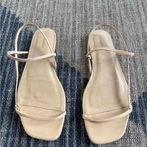 Reformation Nude Strappy Sandals